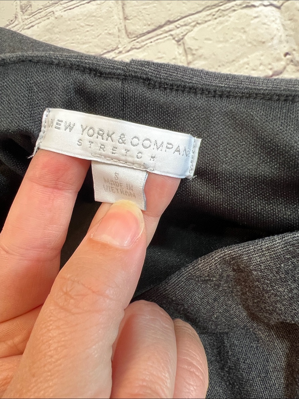 New York & Company Grey Stretch Pencil Skirt - Picture 2 of 5